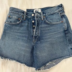 Agolde Parker Long Short Vintage in Skywave